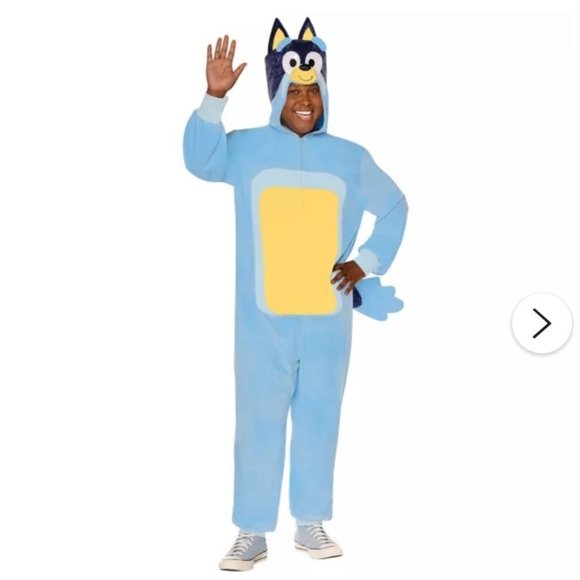Bluey Bandit Heeler Adult Halloween Onesie Costume - Large/X-Large - Picture 1 of 5